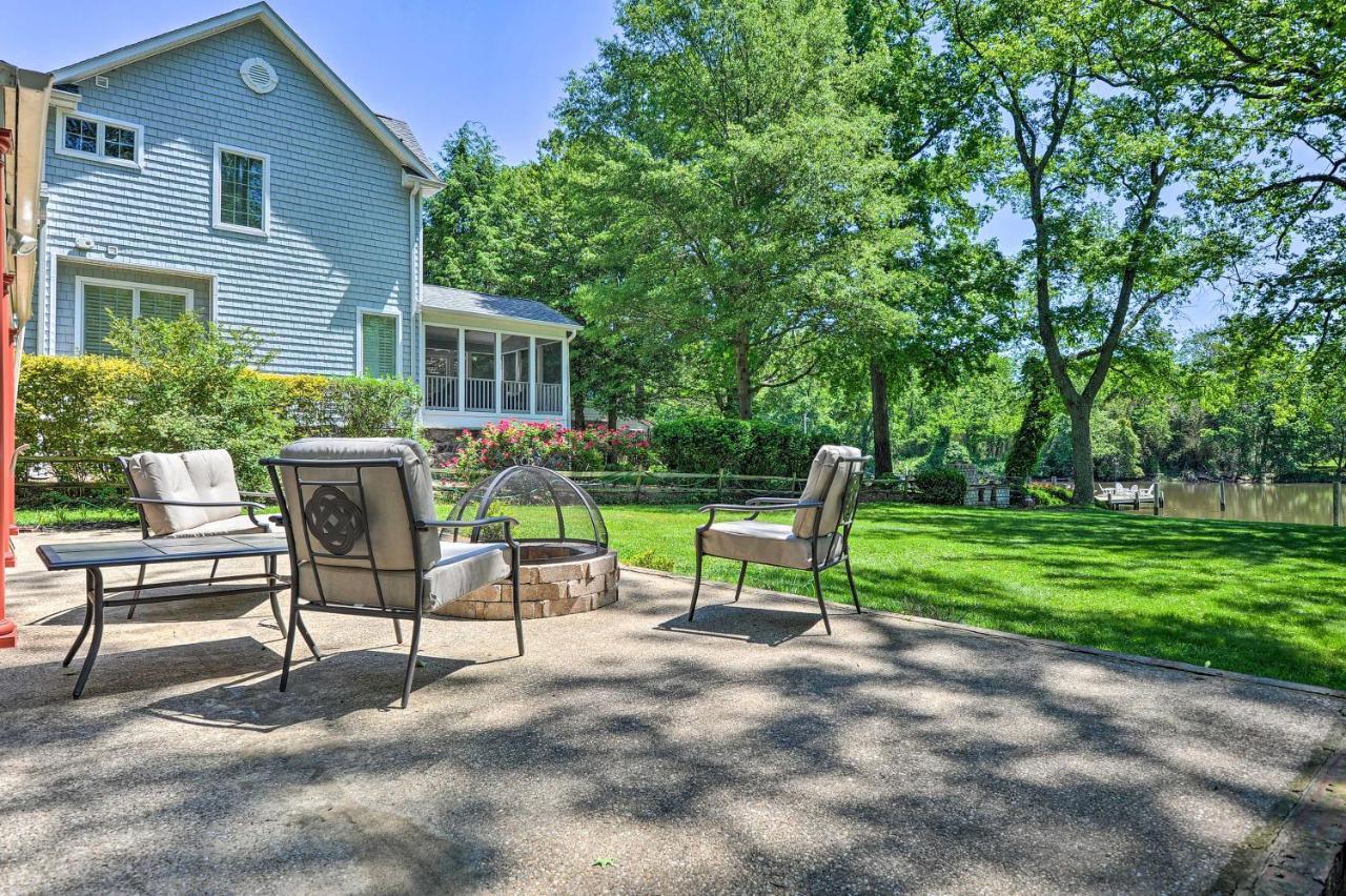 Waterfront Annapolis Home Fire Pit And Fishing Pier المظهر الخارجي الصورة
