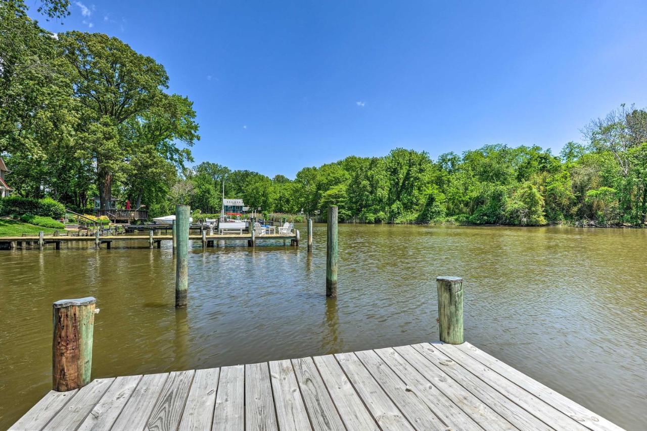 Waterfront Annapolis Home Fire Pit And Fishing Pier المظهر الخارجي الصورة